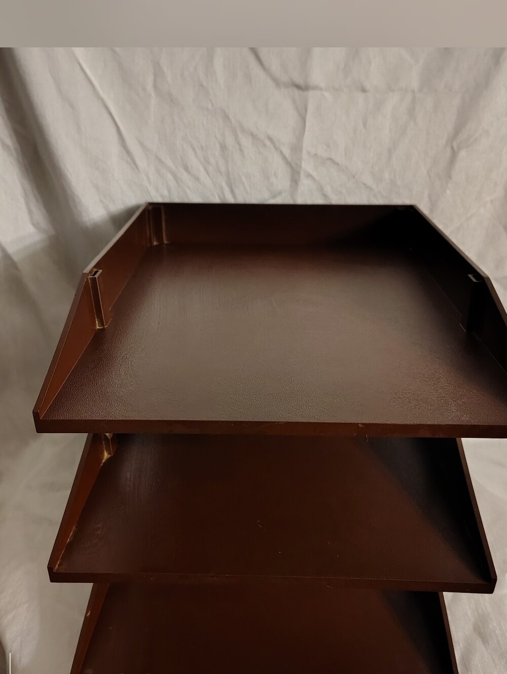 Vintage 70s Brown&Gold Starmark Canada No.9503 Brown 3-Layer Desktop Paper Tray